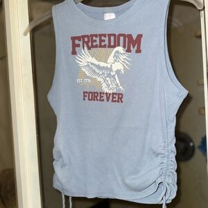 No Boundaries Blue Freedom Tank Top